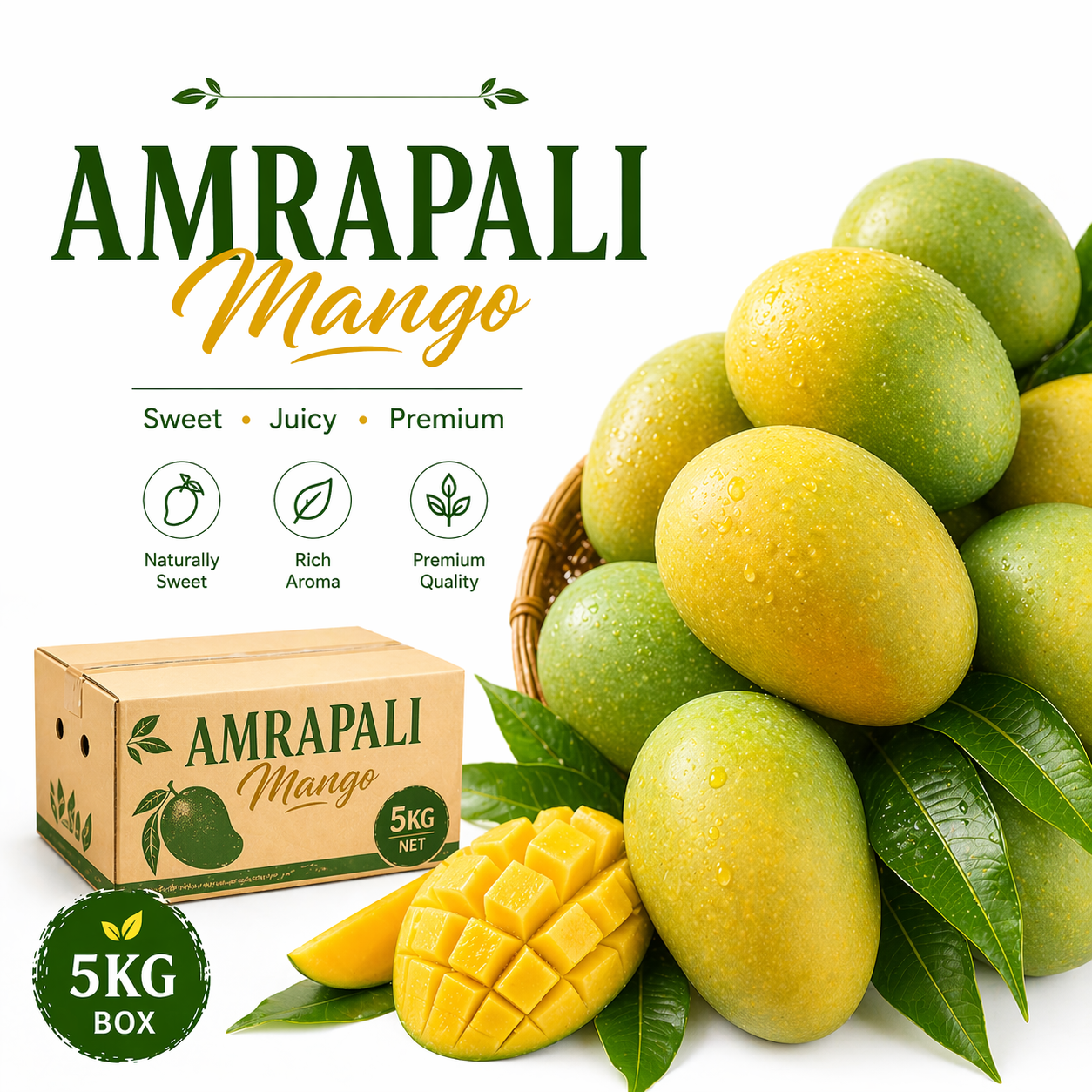 Premium Amrapali Mango Box - Farm Fresh Sweet Mangoes